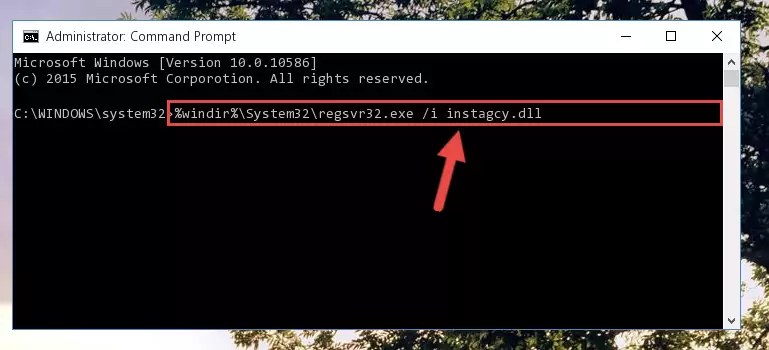 Uninstalling the Instagcy.dll library from the system registry