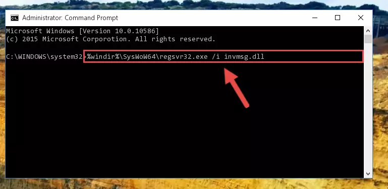 Uninstalling the broken registry of the Invmsg.dll file from the Windows Registry Editor (for 64 Bit)