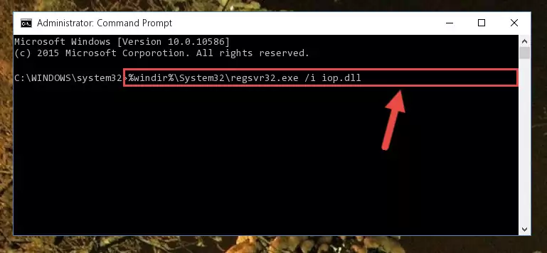 Deleting the damaged registry of the Iop.dll