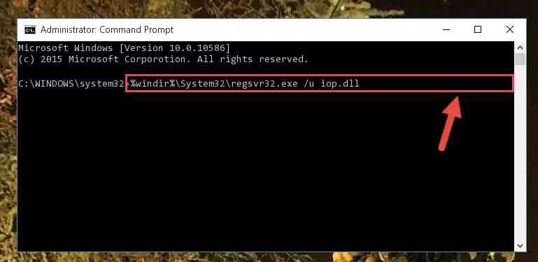 Creating a new registry for the Iop.dll file