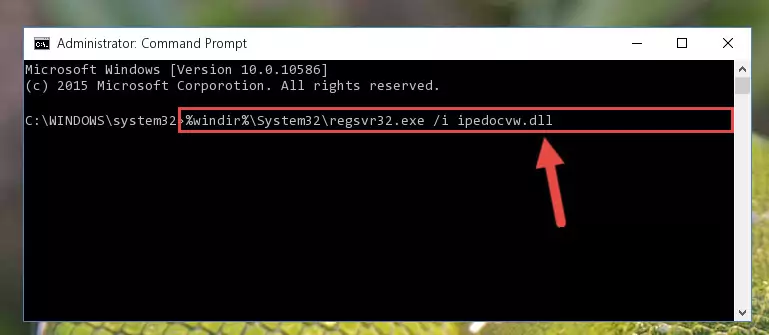 Uninstalling the Ipedocvw.dll file from the system registry