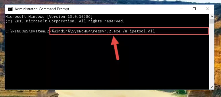 Reregistering the Ipetool.dll file in the system