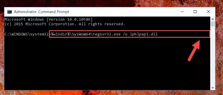Reregistering the Iphlpapi.dll file in the system (for 64 Bit)