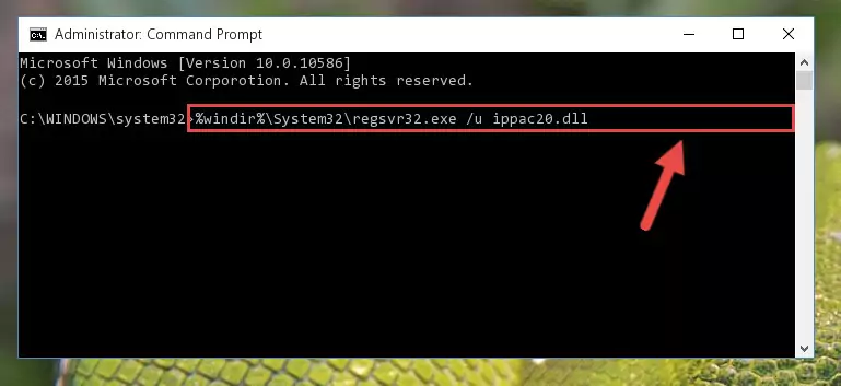 Extracting the Ippac20.dll file from the .zip file