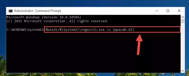 Reregistering the Ippacm6.dll file in the system