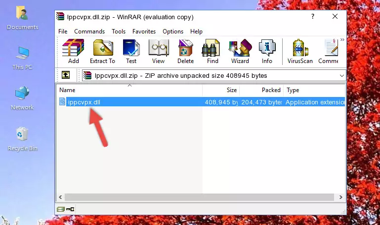 Copying the Ippcvpx.dll file into the software's file folder