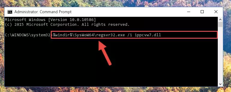 Deleting the damaged registry of the Ippcvw7.dll