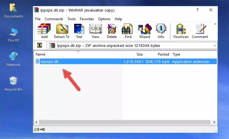 Copying the Ippspx.dll file into the software's file folder