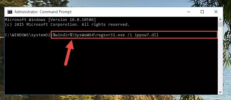 Uninstalling the Ippsw7.dll library's broken registry from the Registry Editor (for 64 Bit)