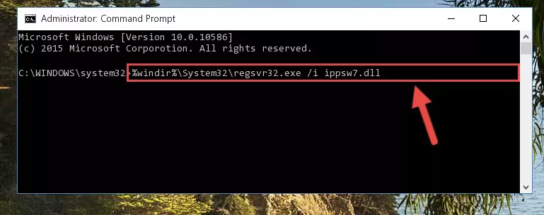 Cleaning the problematic registry of the Ippsw7.dll library from the Windows Registry Editor