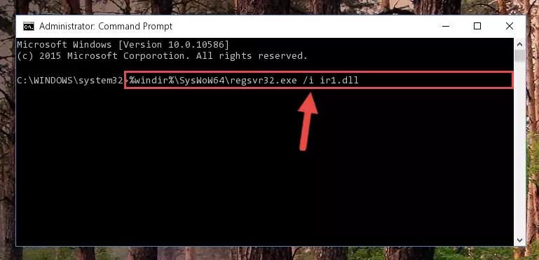 Deleting the Ir1.dll file's problematic registry in the Windows Registry Editor
