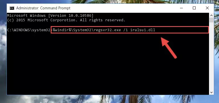 Uninstalling the Iralsui.dll library from the system registry