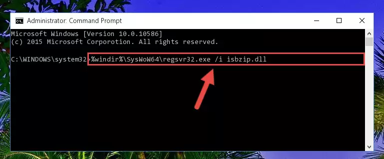 Uninstalling the Isbzip.dll library from the system registry