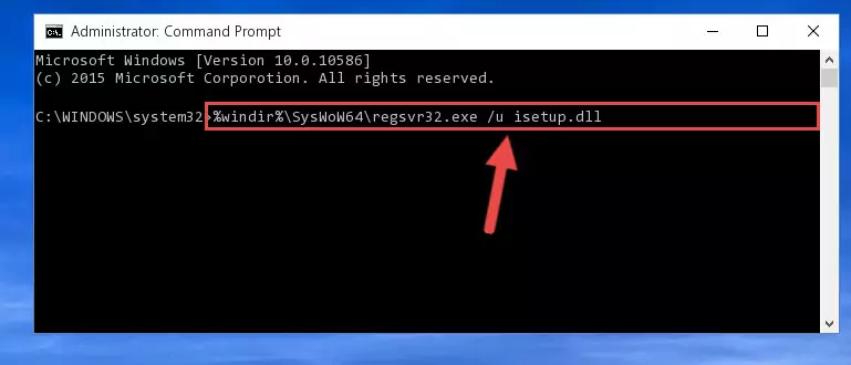 Reregistering the Isetup.dll library in the system (for 64 Bit)