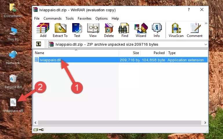 Pasting the Iviappaio.dll file into the software's file folder