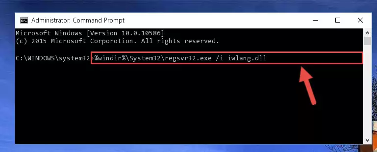 Deleting the damaged registry of the Iwlang.dll