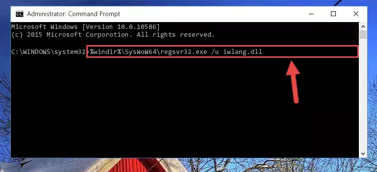 Reregistering the Iwlang.dll file in the system (for 64 Bit)