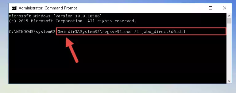 Deleting the Jabo_direct3d6.dll library's problematic registry in the Windows Registry Editor