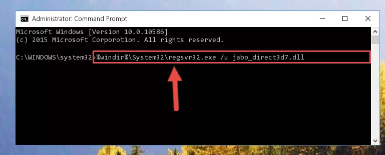 Extracting the Jabo_direct3d7.dll library from the .zip file
