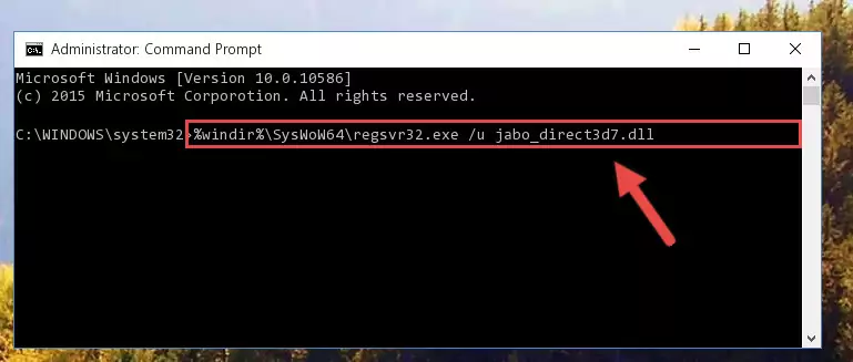 Creating a new registry for the Jabo_direct3d7.dll library in the Windows Registry Editor