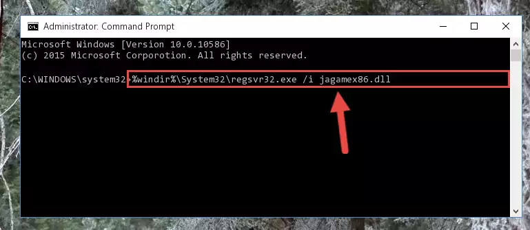 Deleting the Jagamex86.dll library's problematic registry in the Windows Registry Editor
