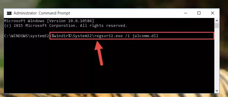 Reregistering the Jalcomm.dll file in the system (for 64 Bit)