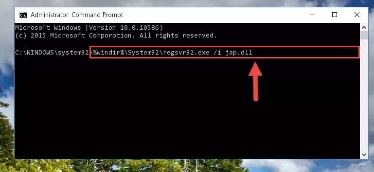 Deleting the damaged registry of the Jap.dll