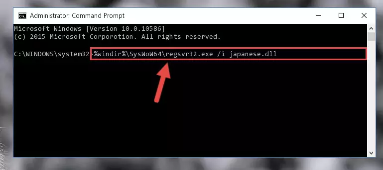 Deleting the damaged registry of the Japanese.dll