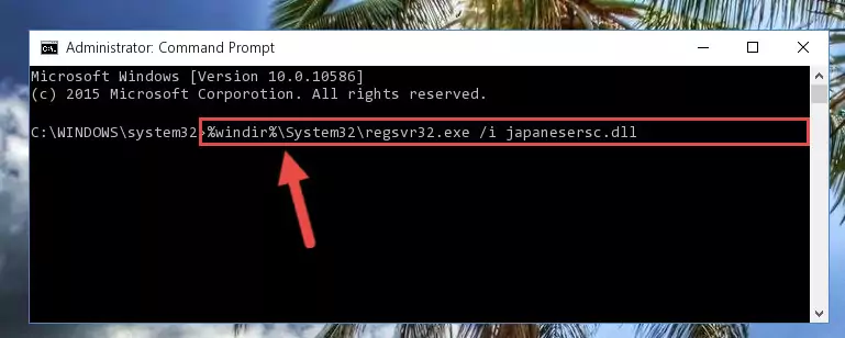 Deleting the Japanesersc.dll file's problematic registry in the Windows Registry Editor