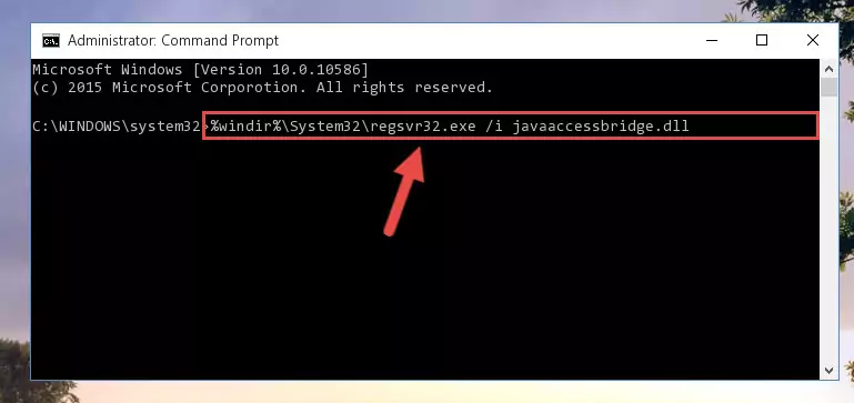Deleting the Javaaccessbridge.dll library's problematic registry in the Windows Registry Editor