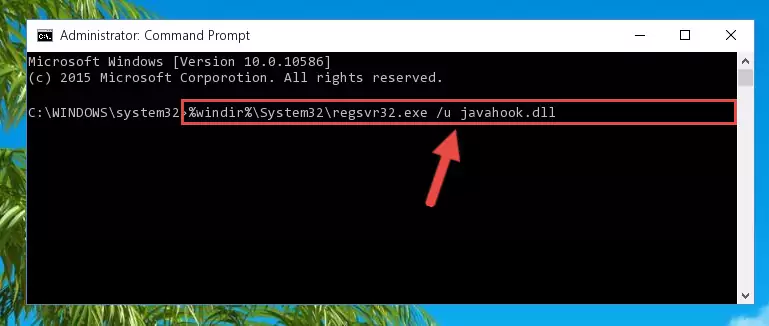 Creating a new registry for the Javahook.dll file in the Windows Registry Editor