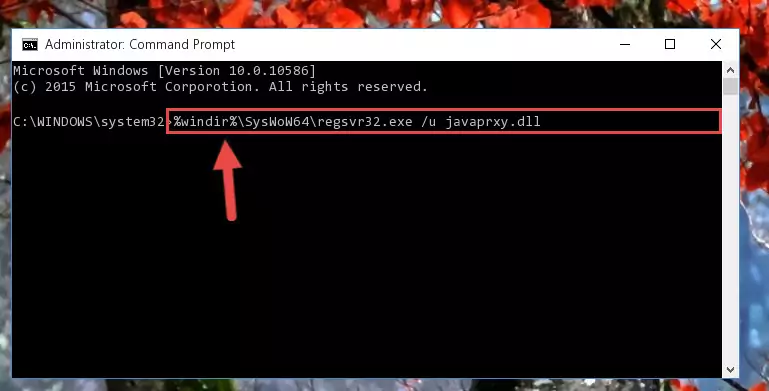 Creating a new registry for the Javaprxy.dll library in the Windows Registry Editor