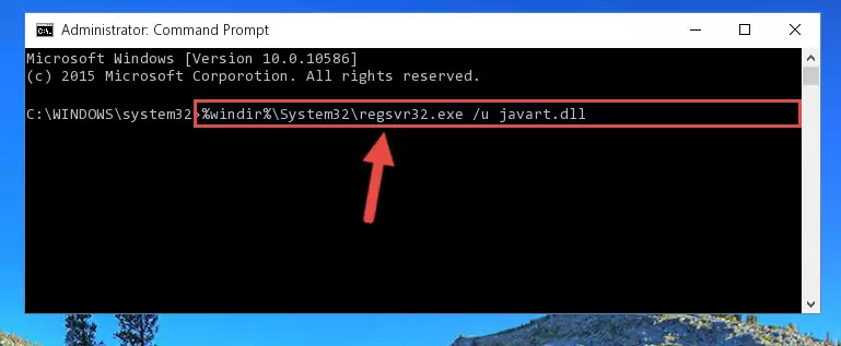 Extracting the Javart.dll file from the .zip file