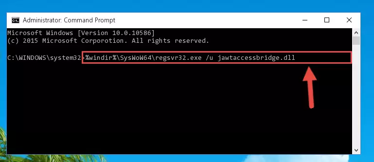 Reregistering the Jawtaccessbridge.dll file in the system