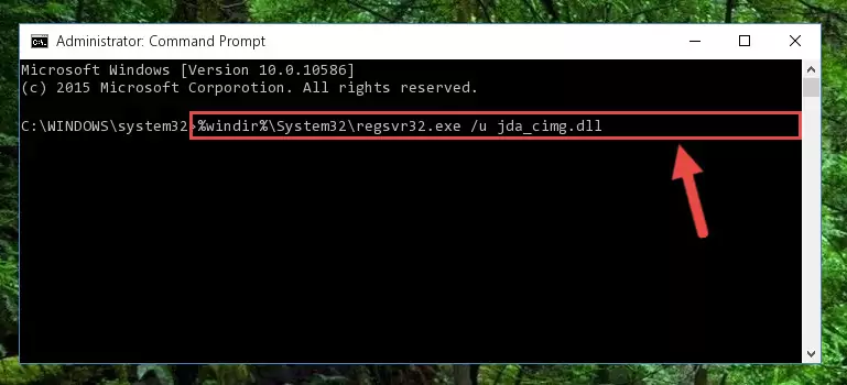 Reregistering the Jda_cimg.dll library in the system