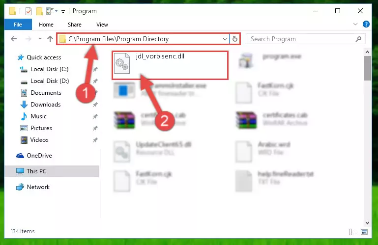 Uninstalling the damaged Jdl_vorbisenc.dll library's registry from the system (for 64 Bit)