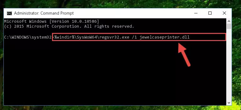 Deleting the Jewelcaseprinter.dll library's problematic registry in the Windows Registry Editor