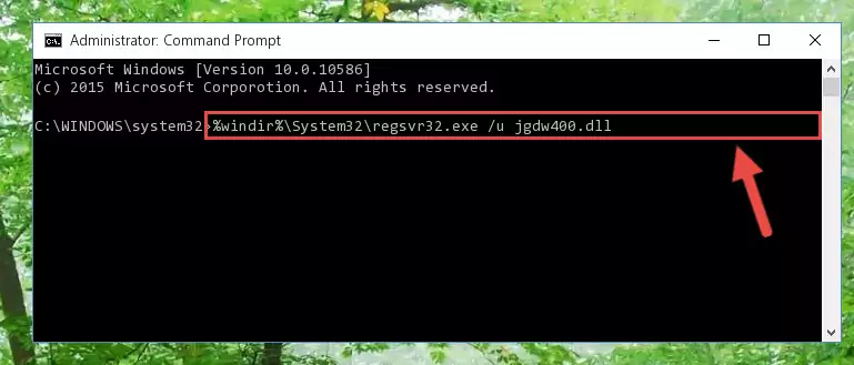 Creating a new registry for the Jgdw400.dll file in the Windows Registry Editor