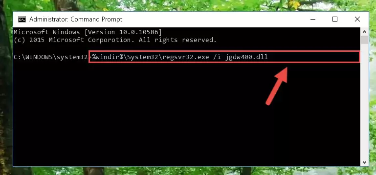 Cleaning the problematic registry of the Jgdw400.dll file from the Windows Registry Editor