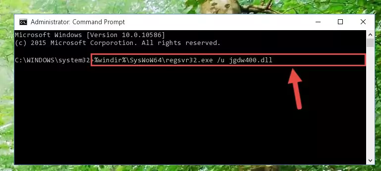 Reregistering the Jgdw400.dll file in the system (for 64 Bit)