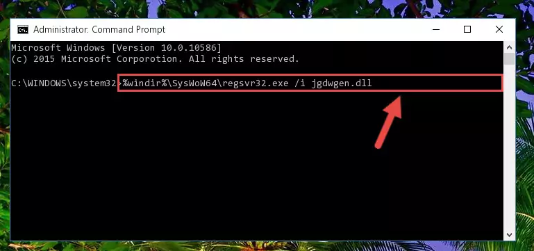 Uninstalling the broken registry of the Jgdwgen.dll file from the Windows Registry Editor (for 64 Bit)