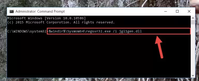 Uninstalling the broken registry of the Jgi1gen.dll file from the Windows Registry Editor (for 64 Bit)