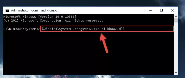 Reregistering the Kbda2.dll file in the system (for 64 Bit)