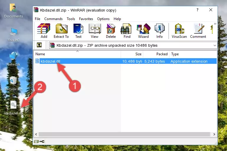 Copying the Kbdazel.dll file into the software's file folder