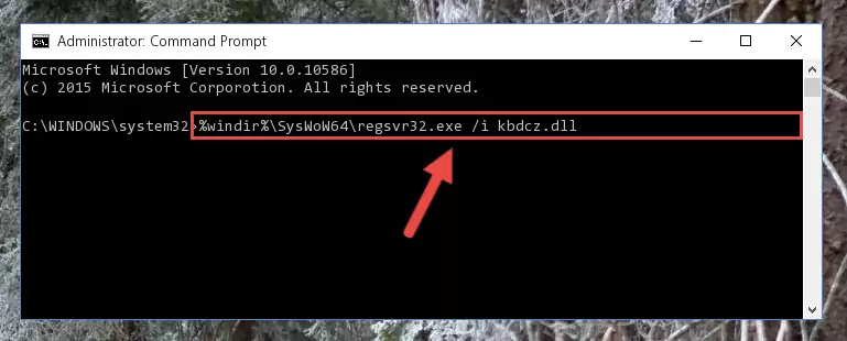 Uninstalling the Kbdcz.dll library from the system registry