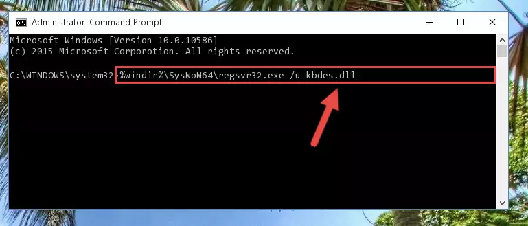Reregistering the Kbdes.dll library in the system (for 64 Bit)