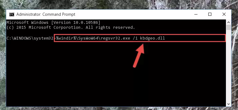 Uninstalling the Kbdgeo.dll library from the system registry
