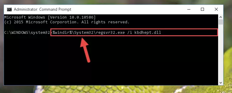 Deleting the Kbdhept.dll file's problematic registry in the Windows Registry Editor