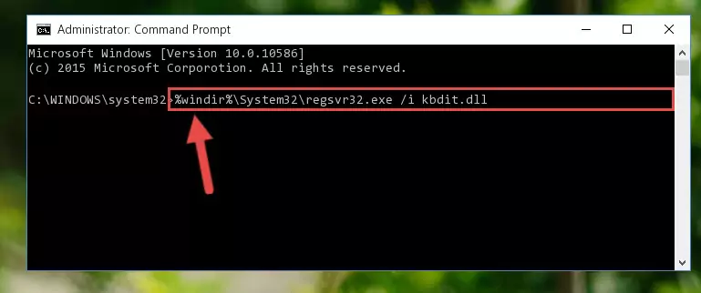 Uninstalling the Kbdit.dll library from the system registry