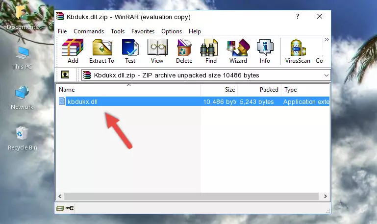 Copying the Kbdukx.dll file into the software's file folder